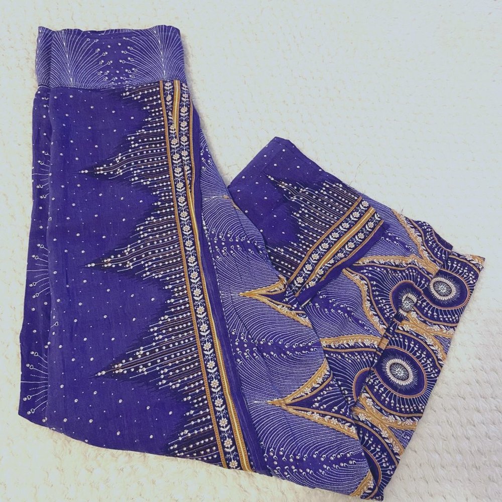 Flared Boho High Waisted Festival Pants